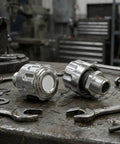 Vacumist Hydraulic Tank Breather Cap 40 Mesh Filter NPT Threads Carbon Steel And Aluminum Alloy Breathable Vent on workbench.