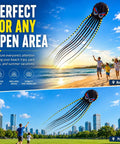 Giant 26 Foot 3D Octopus Kite With String In Blue Sky Foil Style Soaring High Over Beach And Park, Perfect For Family Fun