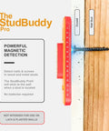 Magnetic Stud Finder With Level, Easy Handheld Locator For Drywall And Wood, Made In The USA, on drywall stud and screw