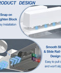 Close-up of the smooth slide mechanism of Level Up Your Desk Game With These Smooth Glide Under Desk Drawers large and medium 2 pack.