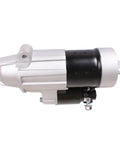 Outboard Starter Motor for Yamaha 115HP To 300HP Boats, showing side view with black and silver finish.
