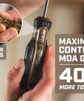 Pro Grade Phillips Screwdriver Size 2 By 4 Inch With Magnetic Cr Mo Steel Blade Heat Treated Antislip Grip demonstrating thumb press for torque.