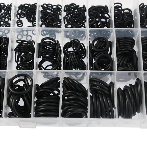 All In One O Ring Seal Kit 1480 Piece Nitrile Rubber High Pressure O Rings Set in plastic organizer box