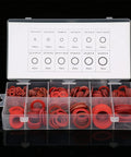 KickAss 600 Pieces Pro Grade Insulating Washers Assortment Kit With 12 Sizes Featuring Red Steel Paper Fiber Flat Rings Packed In A Box Built To Prevent Short Circuits To Keep All Safe During Repair Work Or Installation Tasks At Home Or Garage. 12-size washer box