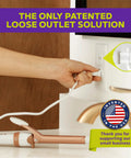 Hand installing glow-in-the-dark outlet fix in wall socket, Loose Outlet Fix Glow In The Dark 25 Pack Easy No Fuss Upgrade