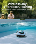Seagull SE Cordless Robotic Pool Cleaner For Above Ground Pools With LED Indicator 100 Minute Runtime Self Parking