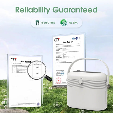 Portable Breast Milk Cooler Keeps 20 Oz Fresh Stash Icy For 24 Hours No Ice Hassle Needed Thanks To Medical Grade Steel Body Leakproof Container with food grade certifications.