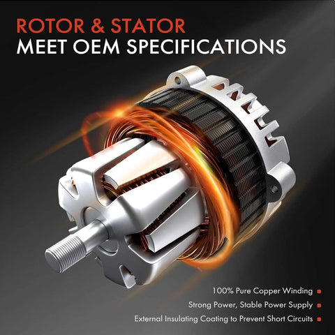 Heavy-Duty Alternator For Ford Crown Victoria 1999-2000 Mercury Grand Marquis 1999-2002 Lincoln Town Car 1999-2000 V8 4.6L