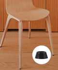Chair with Non Slip Furniture Feet Pads 20 Pack With Stainless Steel Inserts, Rubber Levelers For Replacement on hardwood floor