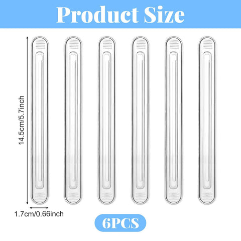 Six Pack Clear Rubber Wall Bumpers Protectors For Furniture Cabinets Self Adhesive Quiet Anti Collision Pads 14.7 cm x 1.7 cm