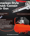 Pro Grade High Volume Air Blow Gun With Aluminum Guard For Quick Dust Blow Off And Debris Cleanup, heavy duty metal construction.