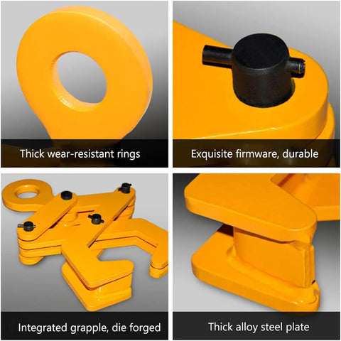 Heavy Duty Pallet Clamp And Grip Hook Designed For Moving Wood Loads, Straight Up Solid Steel Lifting Clamps Built To Handle Warehouse Pallets And Construction Boards Without The Hassle