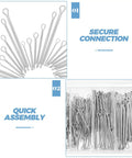 Stainless Steel Cotter Pin Assortment Kit For Automotive Gearheads And Trailer Hitch Projects displayed in open case