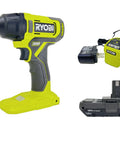18V Cordless 1 Quarter Inch Impact Driver Kit with 1.5Ah Battery and Charger, green, lightweight grip, variable speed trigger in view