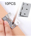 Rotating Concealed Hinges For Cabinets And Furniture 10 Pack Stainless Steel Being Installed On Wooden Surface