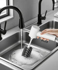 Using Cordless Electric Spin Scrubber With 1500mAh Battery for kitchen sink cleaning