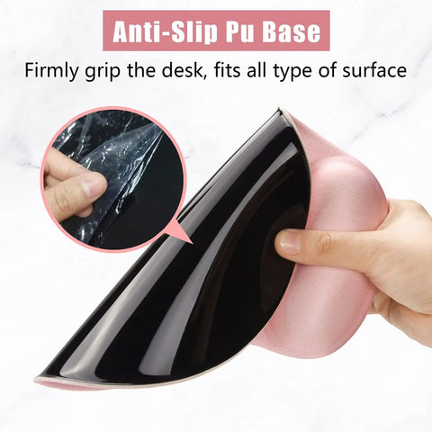 Close-up view of the Ergonomic Gel Wrist Rest Mouse Pad with Non Slip PU Base Memory Foam Comfort, showing anti-slip feature.