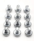Rock Solid Self Tapping Screws Compatible With Ikea Part 117327 To Keep Bed Frame Cross Braces Locked In Premium Zinc Hardware With Serrated Self Locking Heads For No Fuss Fixes - Pack of 12 zinc screws.
