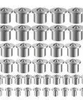 Rock Solid Stainless Steel Dowel Pins Center Point Set With 40 Pieces Precision Drilling Template for workshop use.