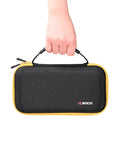 Rugged Hard Case For FLIR TG165-X TG267 TG268 TG298 TG297 TG275 Thermal Imaging Cameras with yellow trim, hand-held view.