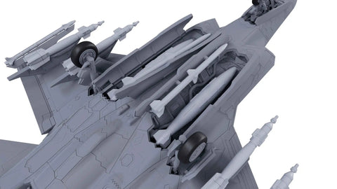 Underside view of F 35A Fighter Aircraft 1 72 Scale Model Kit Unbuilt Unpainted Highly Detailed New Tool 2024 with exposed landing gear