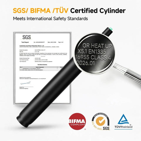 Beefy Heavy Duty Gas Lift Cylinder Replacement 1000 Lb Capacity, 19.5 To 28 Inch Adjustable Chair Lift certified by SGS/BIFMA/TÜV.