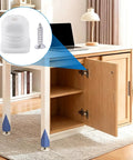 Installed White Cabinet Hinge Repair Kit With Plastic Expansion Dowels And Screws for quick fix of loose doors and nightstands