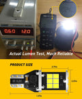 912 921 LED Bulbs For Backup Lights Ultra Bright 6000K White 12V 16V Wide Voltage 6W Each 15 SMD 2835 Chips Error Free lumen test
