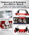 Sheet Metal Bender With Dual Station Rollers For 0 To 100 Degrees, featuring durable all-metal build with aluminum grip and steel rollers.