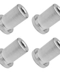 Four Pack Heavy Duty Steel Chassis Weld On Nuts Featuring 3/8 Inch 16 Threads And Generous Flange Base for solid vehicle frame mounting.