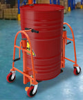 Rock Solid Furniture Moving Kit With 1300 Lb Rating Steel Slider Pads That Roll Smooth On Hardwood Floors While Loading Couches And Fridges No Sweat For Weekend Movers with red drum on cart.