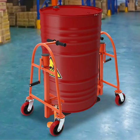 Rock Solid Furniture Moving Kit With 1300 Lb Rating Steel Slider Pads That Roll Smooth On Hardwood Floors While Loading Couches And Fridges No Sweat For Weekend Movers with red drum on cart.