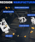 Rear Door Lock Latch Cable Assembly For Ford F150 Super Crew Cab 2004 2005 2006 2007 2008 with labeled components