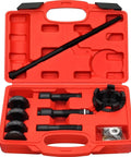 Wheel Bearing Puller Tool Kit for Harley Davidson Motorcycles, Quick Remove and Install Bearings in Minutes, open red case