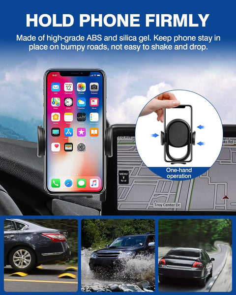 Mazda CX-5 Car Phone Holder With Dash Organizer for 2021-2025 CX-5 10.25 Inch Screen Mount showing secure and firm grip.