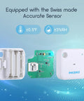 WiFi Thermometer and Humidity Sensor IBS TH3 Smart Temp Humidity Monitor With Remote Phone Access, 2.4GHz Wireless Control, No Gateway Needed, Easy App Setup for Home, Office, Garage, or Patio showing sensor parts and case