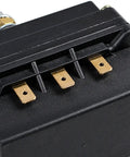 Close-up of Beefy 12V 500A Winch Solenoid Contactor Relay Replacement For 8000 To 12000 Lbs with visible connectors.