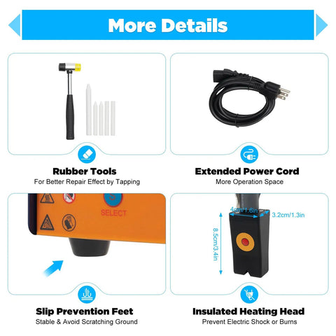 Details of Induction Heater Dent Repair Kit For Auto Body Work Portable 1380W 110V Magnetic Dent Puller Tool features