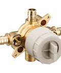 M-CORE 4 Port Tub And Shower Mixing Valve With Cold Expansion PEX Connections And Stops, Pressure Balancing Valve With Volume Control