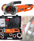 Hella Reliable Electric Pipe Threader And Portable Tapping Machine 110V 230V Heavy Duty Pipe Cutter with six precision dies in case.