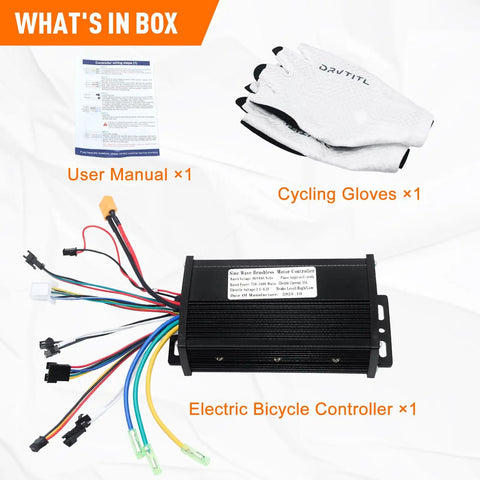 Beefed-Up Ebike Controller For 36V 48V 64V Systems, 750W 1000W, 30A Sine Wave Brushless Motor Controller with accessories