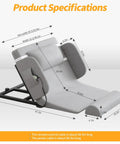 Product specifications of Super Comfortable Electric Backrest With Remote Lift For Bed Care with dimensions and design details.