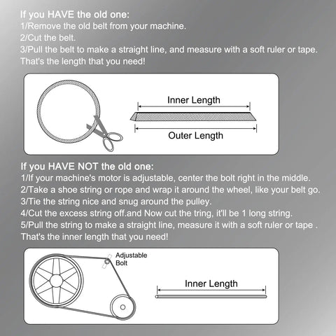 Diagram showing how to measure belt length with a ruler for Cogged EPDM V Belt for Industrial Machinery, Raw Edge Rubber Belt