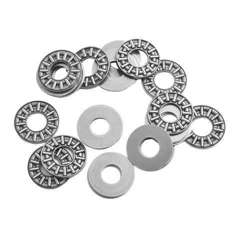 Premium Needle Roller Thrust Bearing Kit Compatible With AXK1024 Specs Includes Ten Rollers And Twenty AS1024 Hardened Washers Ideal For Compact Stiffness In Tight Spaces Ensuring Durable Polished Surfaces For Heavy Duty Machinery Loads For Today. needle roller thrust bearing kit, steel rollers and washers