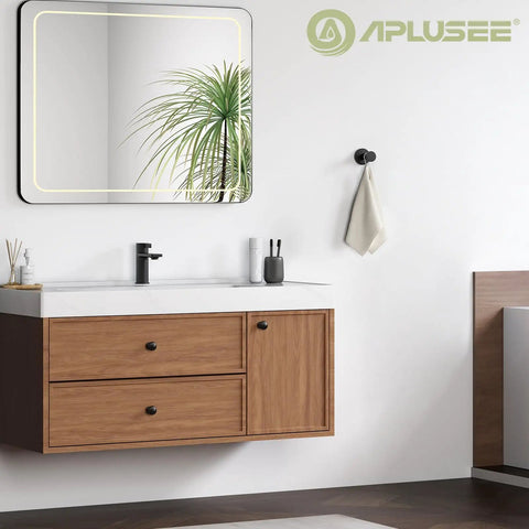 Modern bathroom with Matte Black Robe Towel Hook With 11 Lb Capacity 304 Stainless Steel Round Heavy Duty Coat Hook on wall
