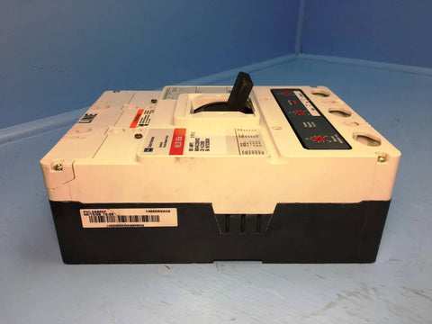 Built Tough Hld3500 Circuit Breaker Features 3500 Amp Rating And Nema L Frame Series C Design side view on blue background.