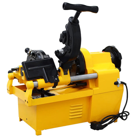 Zero Hassle Prograde 3 In 1 Electric Pipe Threader For 1 To 2 Inch Pipe, 750W 220V power tool showing auto die head and oiling rig.