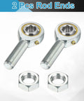 POSB8L 1/2 Inch Male Rod End Bearing With 1/2-20 UNF Left Hand Thread Includes Jam Nuts 2 Pack, with jam nuts