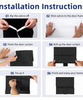 Installation steps for School Door Blackout Curtains For Privacy And Safety In Classrooms Clinics Offices And Apartments