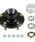 Trailer Idler Hub Kit 5 On 5 Hole 5 Inch Bolt Circle For 3500 Lb Trailer Axles Replacement Hub Drum Assembly For RVs L68149 L44649